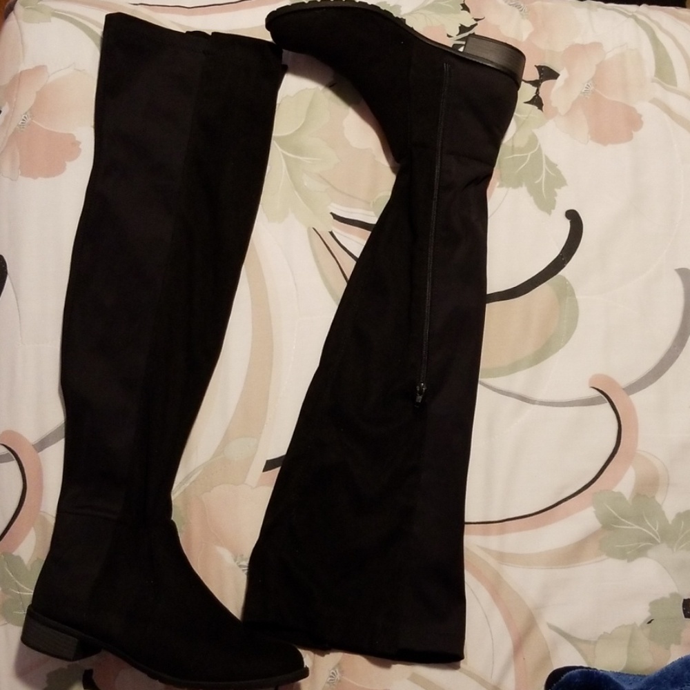Black over the knee boots